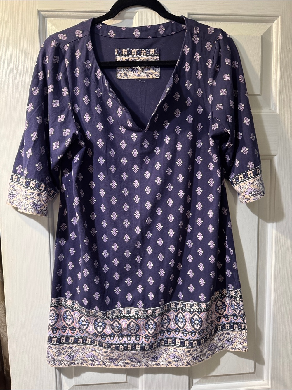 Lucky Brand Purple Printed Tunic Dress